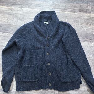 Cozy Dark Gray Shawl Collar Cardigan